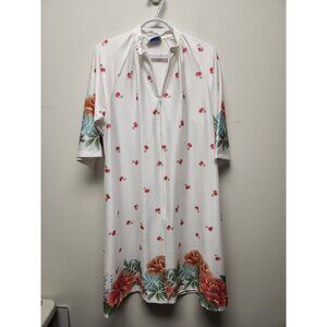 Vintage Travel Lite Women's nightgown cherries flowers zip USA Made